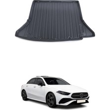 Omac Mercedes A Serisi Sedan 2018+ Uyumlu Araca Özel Kauçuk Bagaj Havuzu Siyah Kulaklı ve Stepneli Için