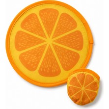 Leo'Stone Katlanabilir Japon Yelpazesi 20 cm Mini El Yelpazesi Kılıflı Çantalık Portakal Desenli Sun Turuncu
