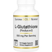 California Gold Nutrition L-Glutathione (Reduced), 120 Vejetaryen Kapsül