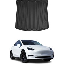Omac Tesla Model Y 2020-2026 Uyumlu Araca Özel Kauçuk TPE Bagaj Havuzu Siyah