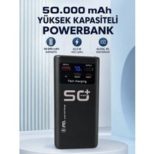 Veraura Lifestyle 50.000 Mah Taşınabilir Powerbank 22,5 W Hızlı Şarj 4 Dahili Şarj Kablosu Dijital Ekran LED Aydınlatma ve Taşıma Sapı