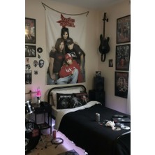 Owlbag Company Owl Bag Tokio Hotel Red Star Logo Desenli Tasarım Duvar Halısı