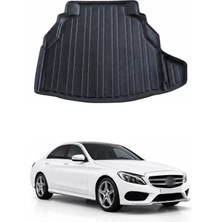 Omac Mercedes C Serisi W205 / Sedan 2014+ Uyumlu Araca Özel Kauçuk Bagaj Havuzu Siyah Plastik Setli Için
