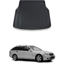 Omac Mercedes C Serisi W203 Kombi - STW 2000-2007 Arası Uyumlu Araca Özel Kauçuk TPE Bagaj Havuzu Siyah