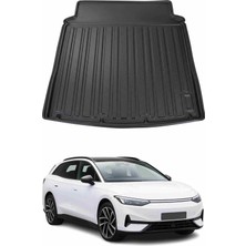 Omac Vw Id.7 2023+ Uyumlu Araca Özel Kauçuk Tpe Bagaj Havuzu Siyah Alt Kademe Için