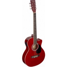 Stagg SA20 Dce Red Elektro Akustik Gitar
