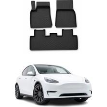 Omac Tesla Model Y 2020-2026 Uyumlu 4d Havuzlu Paspas Kauçuk Siyah 3 Parça