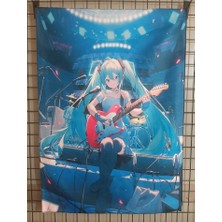 Owlbag Company Owl Bag Hatsune Miku Sahne Gitar Desenli Tasarım Duvar Halısı