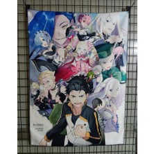 Owlbag Company Owl Bag Re:zero Anime Poster Desenli Tasarım Duvar Halısı