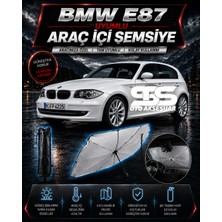 STS Oto Aksesuar Bmw E87 Araç Ön Cam Güneşliği Katlanabilir Şemsiye Oto Güneşlik Uv Korumalı Gölgelik Araba Oto Şemsiyesi
