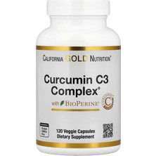 California Gold Nutrition Curcumin C3 Complex, 120 Vejetaryen Kapsül