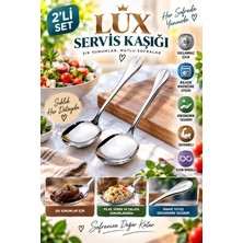 Tasarım Evi 2 Adet Çelik Servis Kaşığı Yemek Salata Sunum Kaşığı