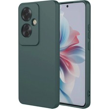 Jenerik Oppo Reno 11F Kılıf First Silikon - Koyu Yeşil