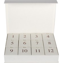 Baleza 12'li Beyaz Advent Calendar Kutusu Kişiselleştirme Seçeneği ile Özel Hediyelik Ürün
