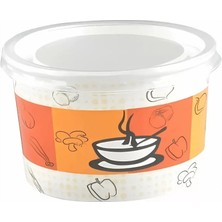Şengür Ambalaj 16 Oz Karton Çorba Kasesi ve Kapağı – 50’li Paket | Arnes