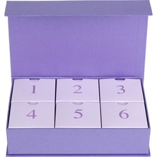 Baleza 6'lı Mıknatıslı Boş Advent Calendar Kutusu Simli Mor - Yılbaşı, Yeni Yıl ve Doğum Günü Sürprizi İçin 6 Gözlü Sert Mukavva İçi Boş Hediye Kutusu