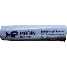 Şengür Ambalaj Marin Plastik 80X110 Endüstriyel Jumbo Çöp Torbası - 500GR 10'lu Rulo - 5'li Paket