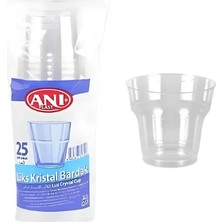 Şengür Ambalaj Anı Plast Lüks Kristal Bardak 180CC - 25'li Paket