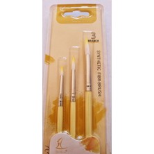 Modellino 3'lü Artist Brushes Pastel Renkler Resim Fırçası Synthetic Fibr-Brush No: 2-6-10