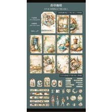 Papatya Craft E2-45 Adet Coffee Temalı Journal Malzeme Seti