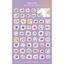 Papatya Craft O15-50 Adet Boya Mürekkep Washi Sticker