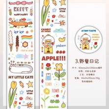 Papatya Craft H1-2m A Tiny Taste Sticker Tape Kendinden Kesimli