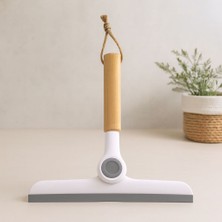 Ematcrt Oynar Başlı Cam Silme Aparatı Ahşap Sap 16.5 cm Uç 24 cm