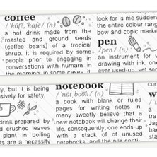 Papatya Craft H2-The Coffee Monster Washi Tape Questionable Dictionary