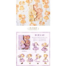 Papatya Craft P4-12 Adet Tatlı Kız Pet Sticker - Renk : Sarı