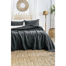 Colezium Şaheser Home Collection Yatak Örtüsü Çift Kişilik Silvia Antrasit