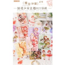 Papatya Craft P4-12 Adet Tatlı Kız Pet Sticker - Renk : Kırmızı