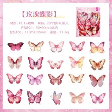 Papatya Craft P8-40 Adet Kelebek Pet Sticker