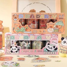 Papatya Craft S6-4 Adet Sevimli Hayvan Pet Tape Kendinden Kesimli