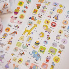 Papatya Craft K24-WANLE Studio 100CM Hayvanlar Washi Tape Kendinden Kesimli