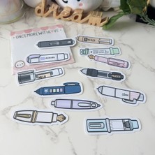 Papatya Craft A4-Oncemorewithlove 12 Adet Die Cut Sticker Popular Pens