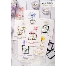 Papatya Craft W7-30 Adet Çiçek ve Çerçeve Pet Sticker - Renk : Kırmızı