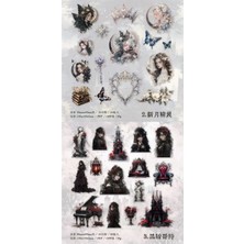Papatya Craft P8-30 Adet Dark Academy Pet Sticker - Numara : 1