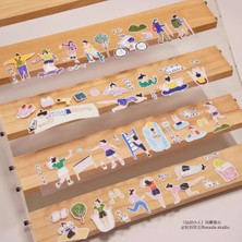 Papatya Craft P2-Wanle Studio 100CM Spor Yapiyoruz Sticker Tape Kendinden Kesimli
