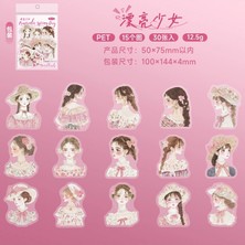 Papatya Craft O15-30 Adet Romantic Spring Day Kiz Pet Sticker