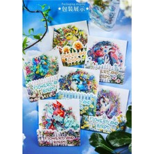 Papatya Craft P10-10 Adet Hologramlı Kus ve Cicek Pet Sticker - Numara : 1