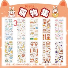 Papatya Craft O10-10 Sayfa Kawaii Pet Sticker B - Numara : 1