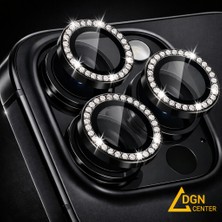 Fmk iPhone 16 Pro Uyumlu Premium Taşlı Kamera Lens Koruma
