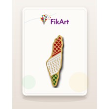 FikArt Desenli Filistin Haritası Broş
