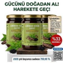 3 x 420 gr Isırgan Otlu Bitkisel Karışımlı Macun – Çörekotu, Çoban Çökerten & Şahtere Yapraklı Doğal Formül Lokman Hekim Hayat