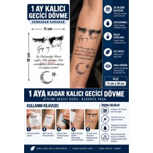 1 Ay Kalıcı 24 Saat Sonra Kararan 11X18 cm Büyük Boy Gençlige Hitabe Atatürk Dövmesi  Model Geçici Dövme Tattoo