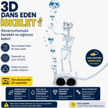 3D Dans Eden Iskelet Beyaz Renk