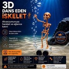 3D Dans Eden Iskelet Akvaryum Dekoru Bakır Renk