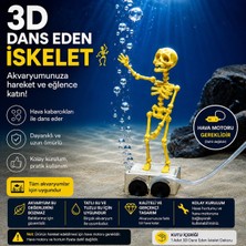 3D Dans Eden Iskelet Akvaryum Dekoru Sarı Renk
