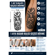 1 Ay Kalıcı 24 Saat Sonra Kararan 11X18 cm Büyük Boy Melek Gül Güvercin Dövmesi  Model Geçici Dövme Tattoo