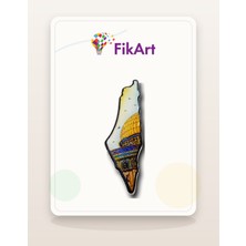 FikArt Filistin Haritası Mescid-I Aksa Broş